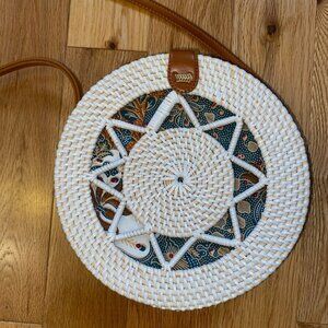 Unique Star Design Wicker Basket Bag